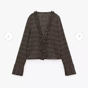 Zara Tie Front Women's Top